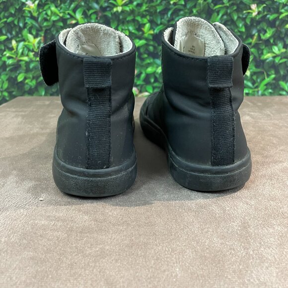 H&M Boys Black Warm Lined High Top Velcro Slip On Shoes Size 13.5 (SKU: 102B) - Picture 4 of 7